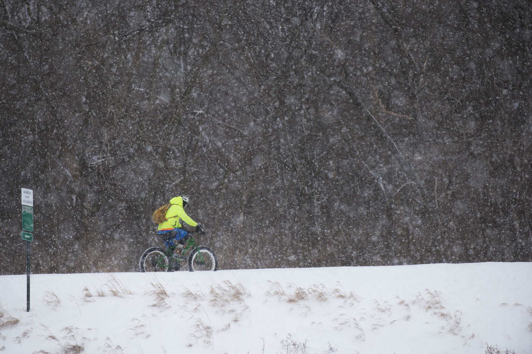 Biking in snow